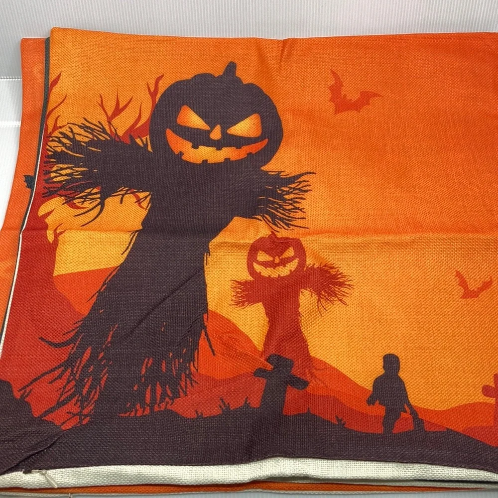 Halloween Themed Pillow Set of 4 Covers